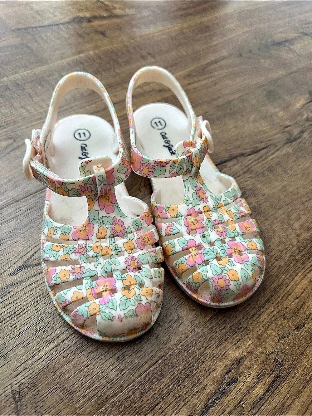 Cat & Jack Floral Jelly Sandals Floral Sandals Toddler Girls US 11